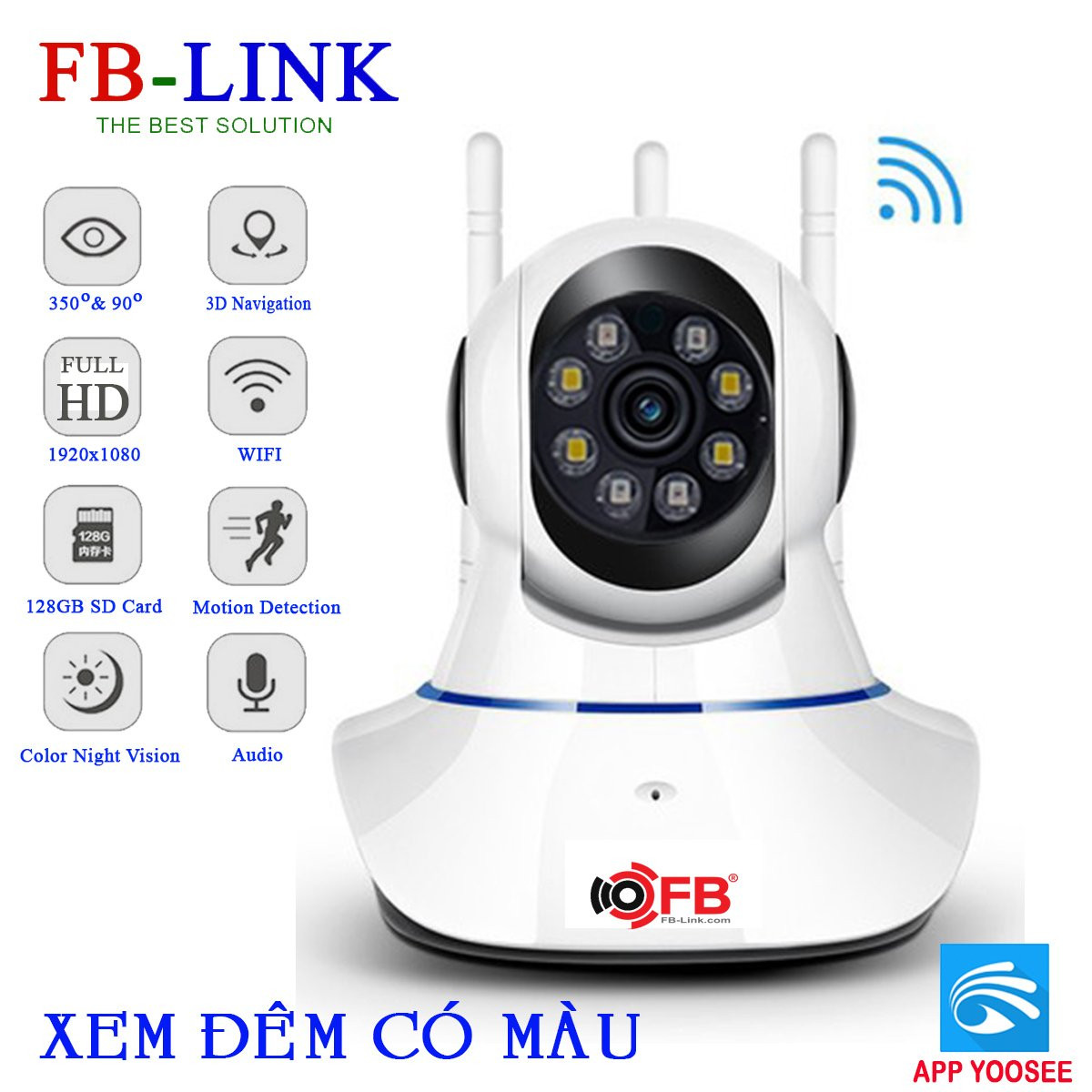 Camera IP Wifi FB-Link GT-3442 2MP Robo