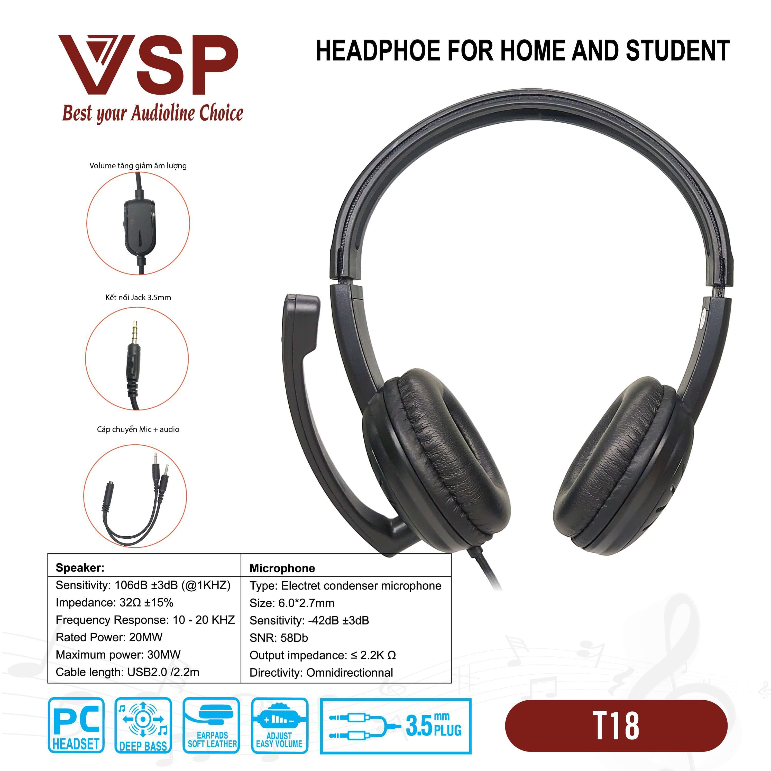Headphone VSP T18