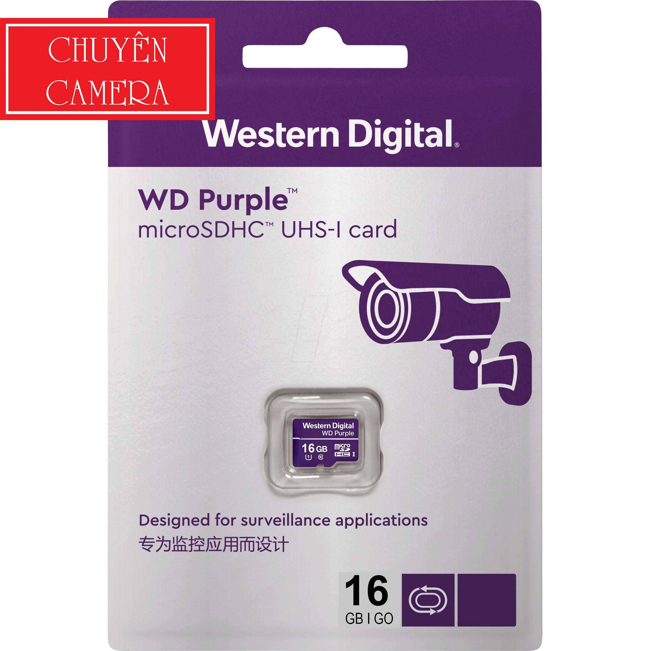 Thẻ nhớ MicroSD 16G Western Digital Purple Box Class10