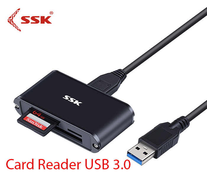 Đầu đọc thẻ - Reader SSK SCRM630 USB 3.0 Chính hãng