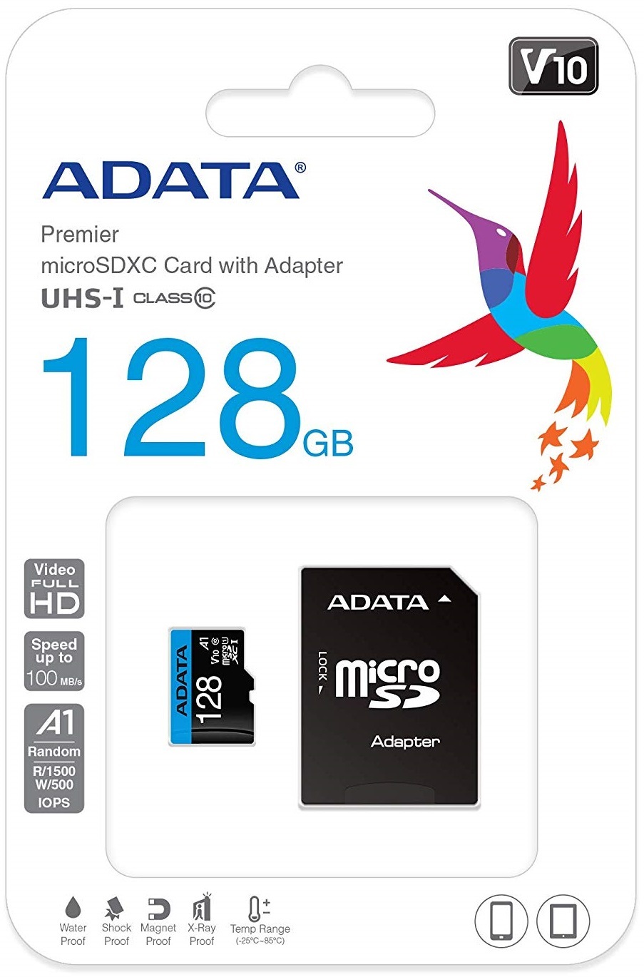 Thẻ nhớ MicroSD 128G ADATA Box Class10 + Adapter