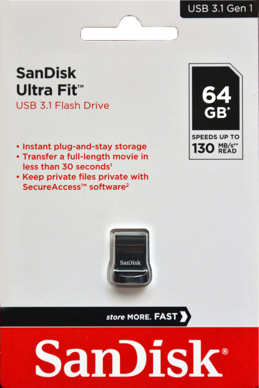 USB 3.0 64G SANDISK CZ430 Ultra Fit Chính hãng