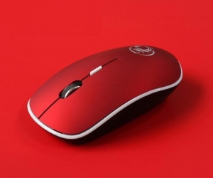 Mouse ko dây iMICE G1600 Black/Red Chính hãng (1xAA, Công tắc)