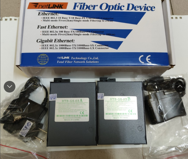 Bộ chuyển đổi quang điện NETLINK HTB-GS-03/AB Single Fiber 1Gbps