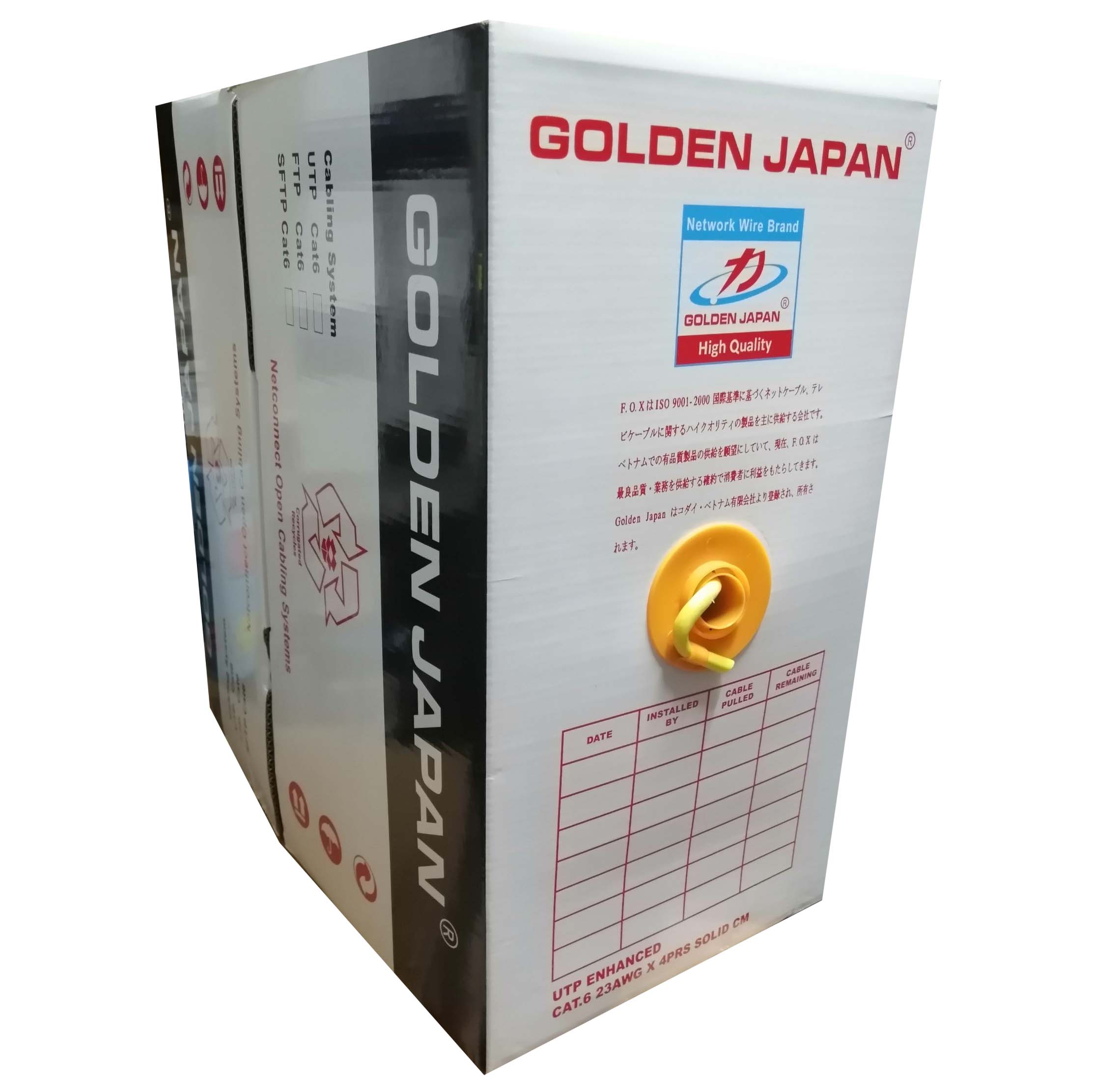 Cable LAN GOLDEN JAPAN SFTP CAT6 305m Vàng