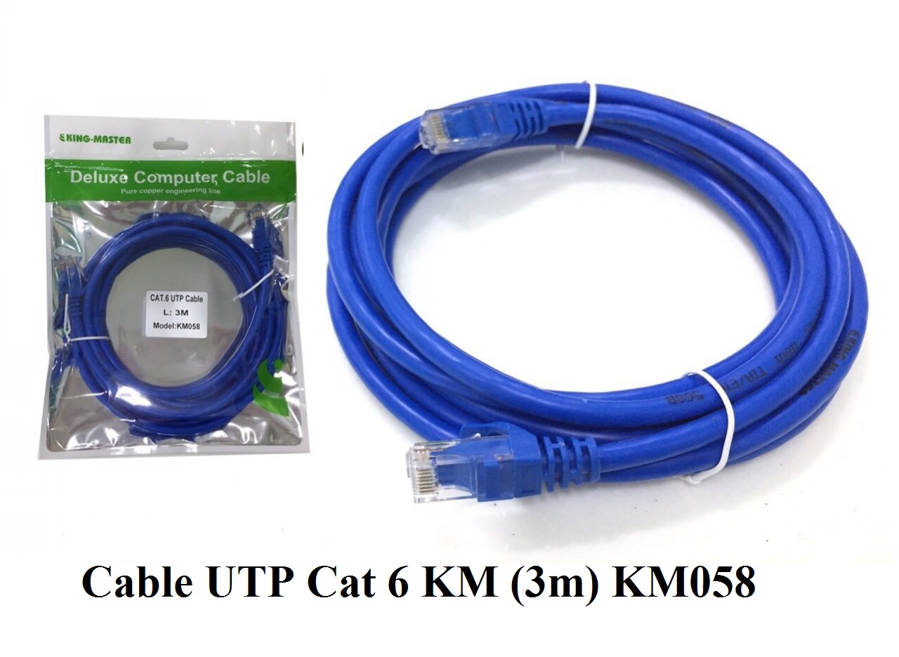 Cable LAN KINGMASTER UTP CAT6 3m Bấm sẵn 2 đầu