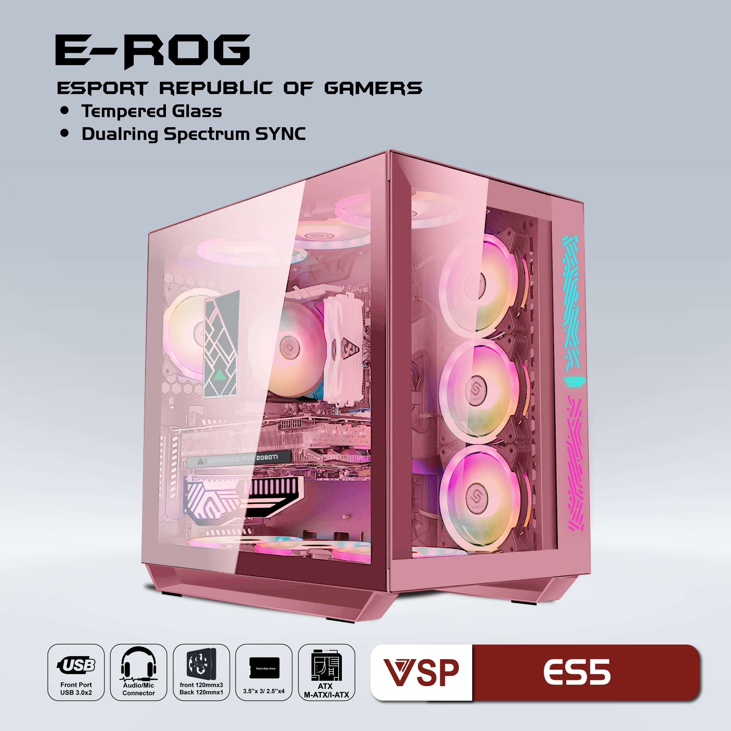 Case VSP ES5 White/Pink