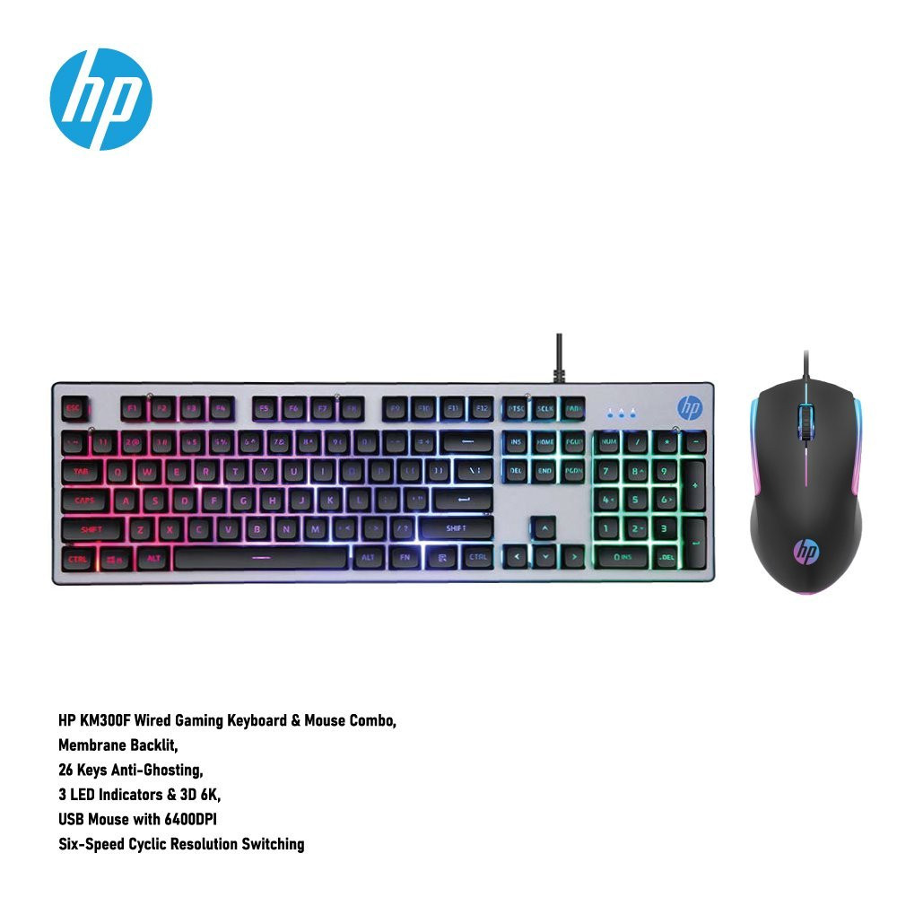 Combo Keyboard + Mouse HP KM300F LED USB Chính hãng