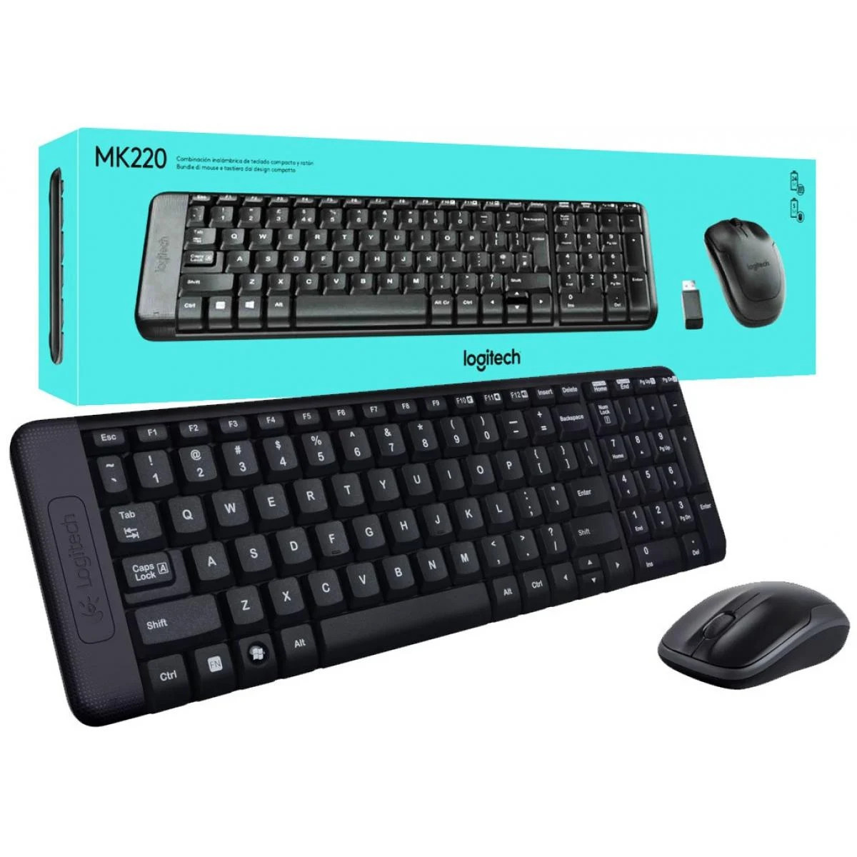 Combo ko dây Keyboard + Mouse Logitech MK220 Chính hãng