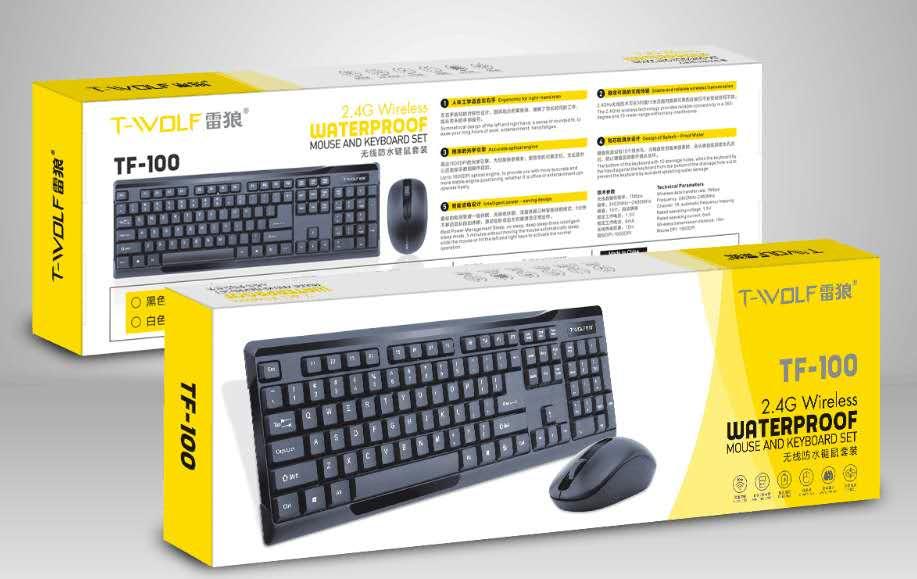 Combo ko dây Keyboard + Mouse T-WOLF TF-100