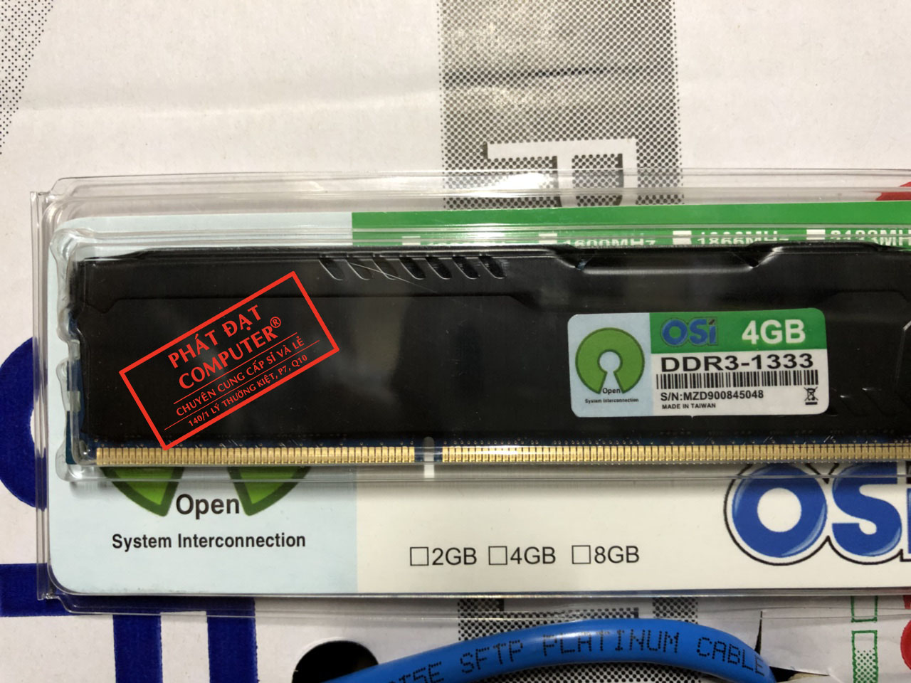 DDR3 PC 4G/1333 OSI Tản nhiệt thép NEW Công ty