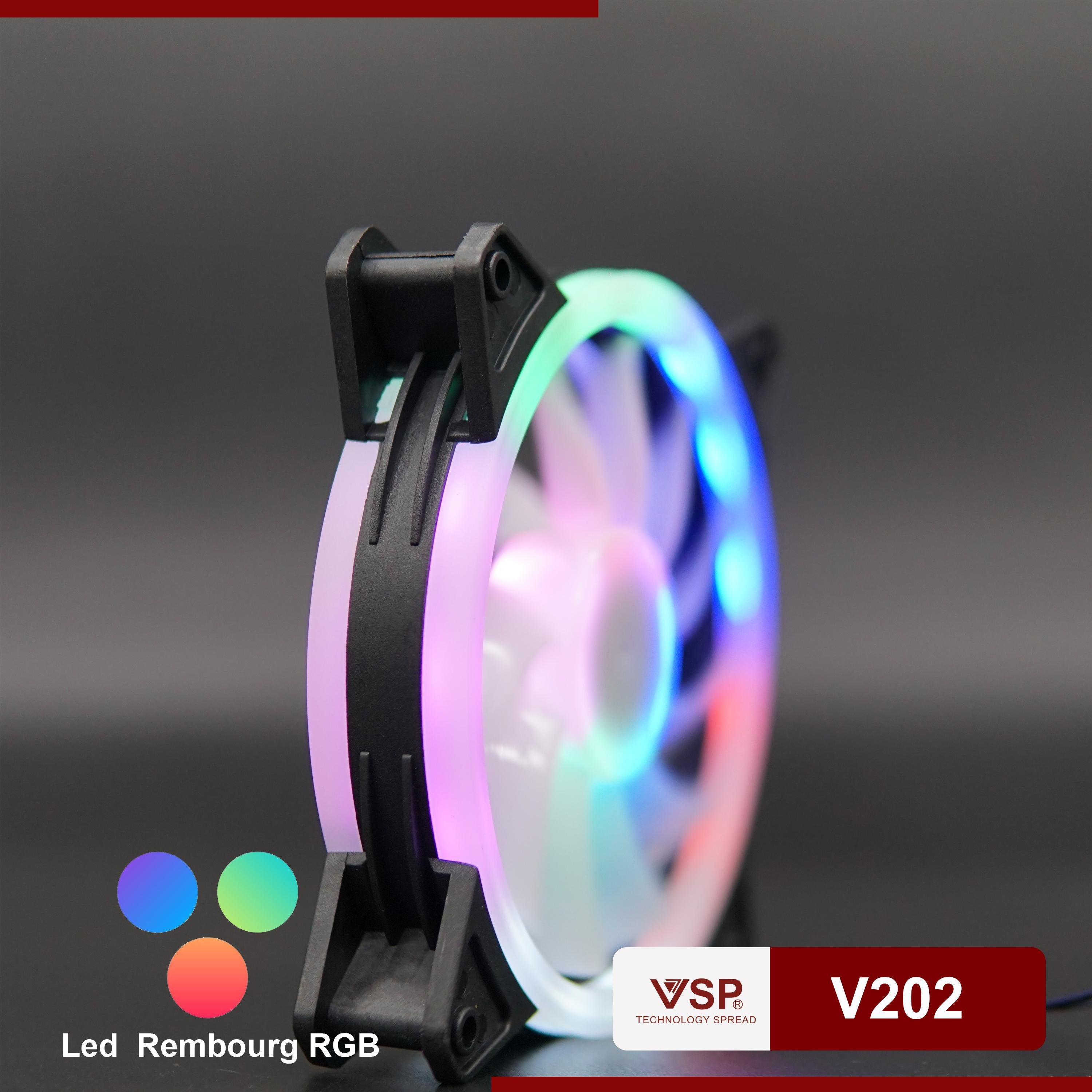 Fan case LED Double Circle V202
