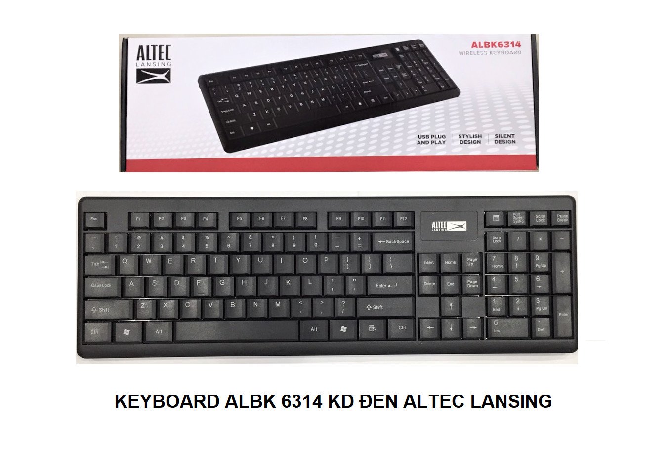 Keyboard ko dây ALTEC LANSING ALBK 6314 Black