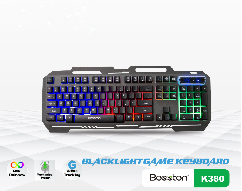 Keyboard BOSSTON K380 LED USB Chính hãng