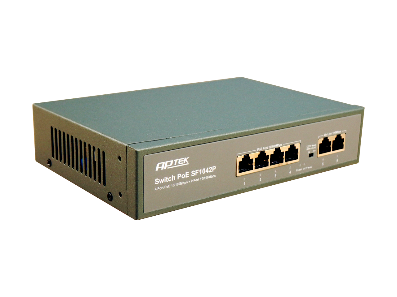 Switch PoE 4 port APTEK SF1042P 100Mbps Chính hãng
