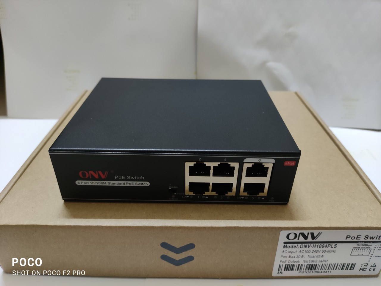 Switch POE ONV H1064PLS 4P + 2 CỔNG UPLINK  10/100 Base-TX